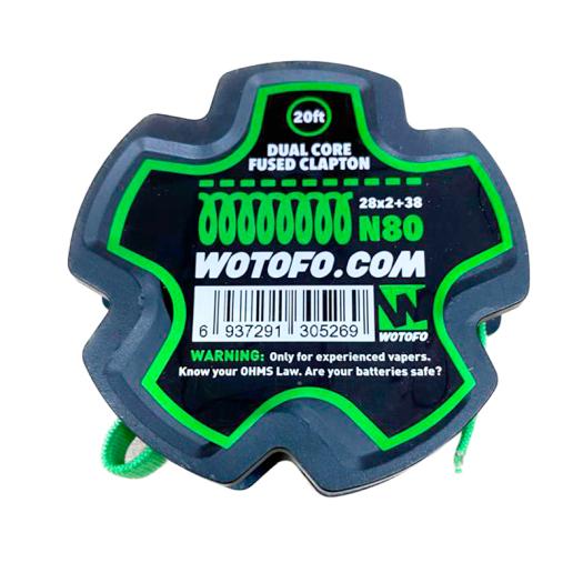 WOTOFO N80 20ft - Dual Core Fused Clapton 0.3x2+0.1/28Gx2+38