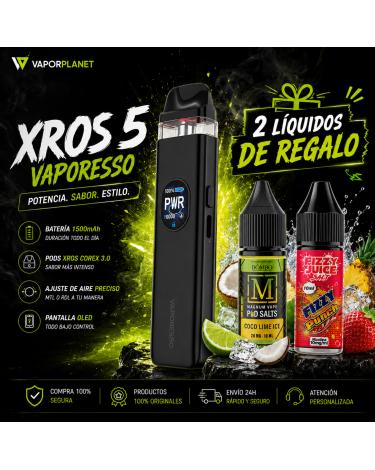 Xros 5 Vaporesso + 2 Nic Salts 10ml 20mg de Regalo
