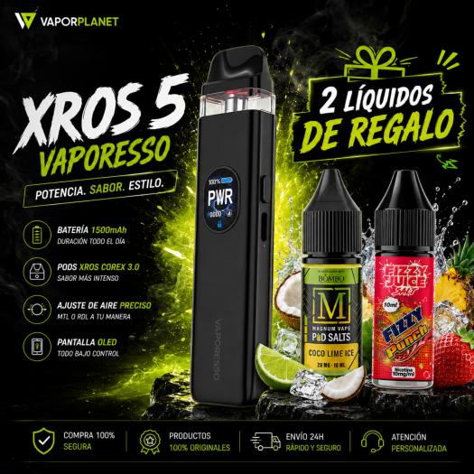 Xros 5 Vaporesso + 2 Nic Salts 10ml 20mg de Regalo