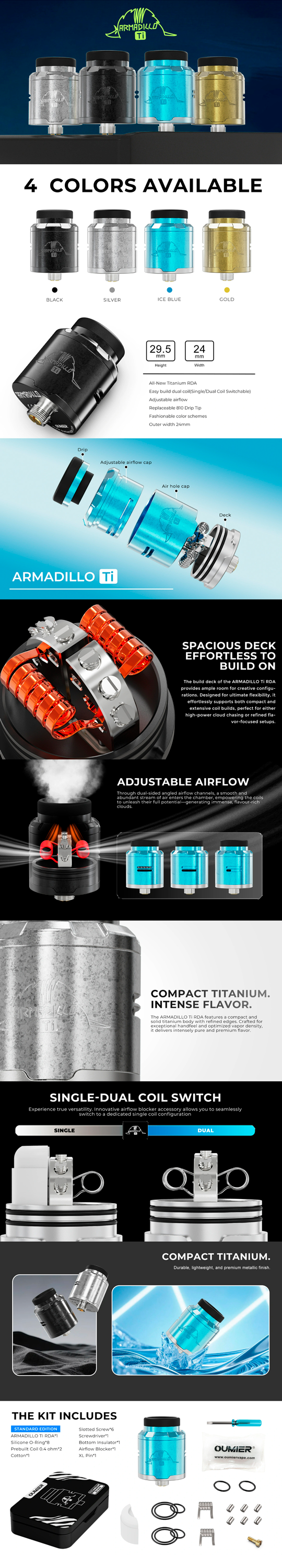 Armadillo Ti RDA 24mm - Oumier