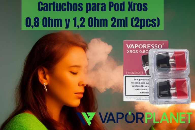 Cartuchos para Pod Xros 0,8 Ohm y 1,2 Ohm 2ml (2pcs) - Vaporesso Pod