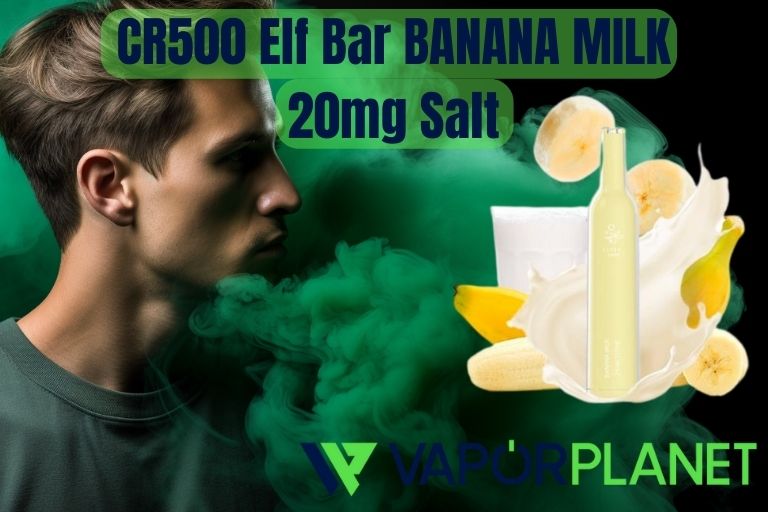 CR500 Elf Bar BANANA MILK 20mg Salt - Desechable