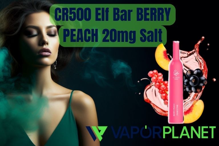 CR500 Elf Bar BERRY PEACH 20mg Salt - Desechable