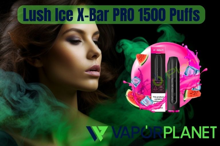 Lush Ice X-Bar PRO 1500 Puffs - POD Desechable SIN NICOTINA