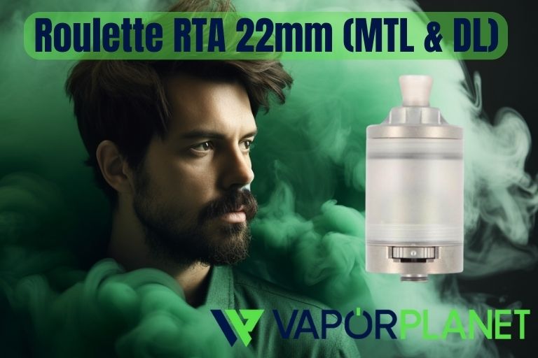 Roulette RTA 22mm (MTL & DL) - Across Vape (SILVER)