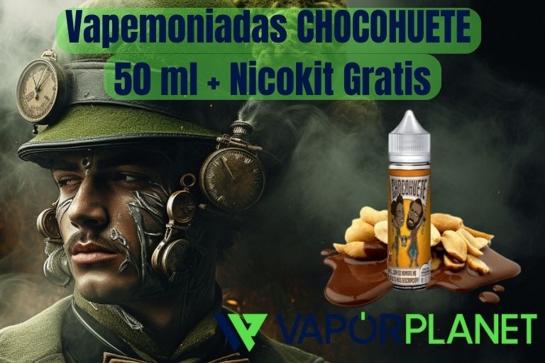 Vapemoniadas CHOCOHUETE 50 ml + Nicokit Gratis - Liquido para Vapear  CHOCOHUETE